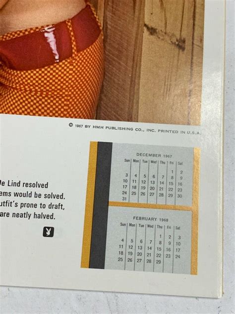 Vintage 1968 Playboy Playmate Calendar with Original Slip Cover