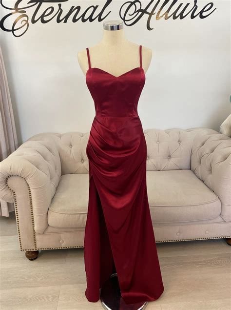 Bridie dark red formal dress – Eternal Allure Pty Ltd
