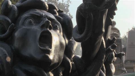A Statue Of Medusa Seems To Be Crying Out In Stock Footage SBV ...