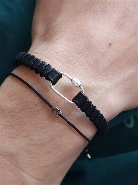 Мъжка кожена гривна - Двойна кожена гривна за негоKathryn's Bracelets