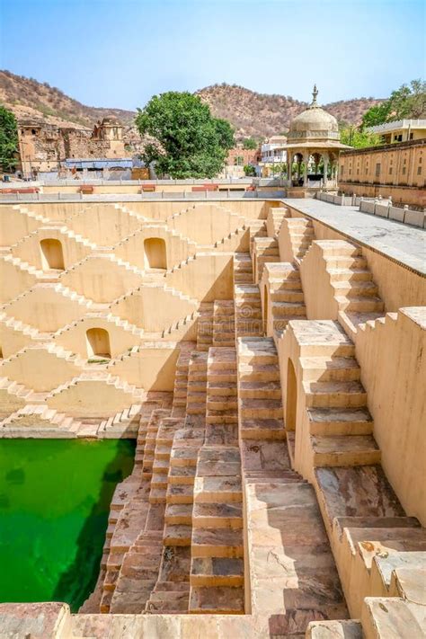 Panna Meena Ka Kund Step-well, Jaipur, Rajasthan, India Stock Image
