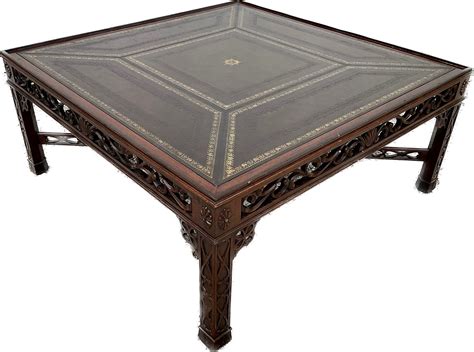 Mid 20th Century Maitland Smith Chinese Chippendale Square Coffee table
