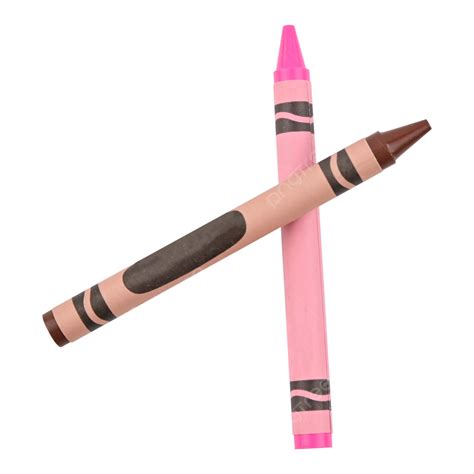brown crayons  pink crayons crayon brush tool png transparent