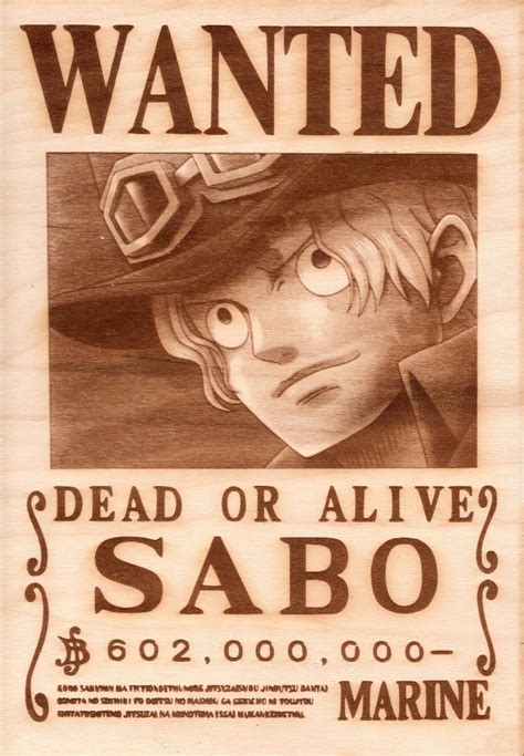 One Piece - Sabo Wooden Wanted Poster | Tantrum Merch