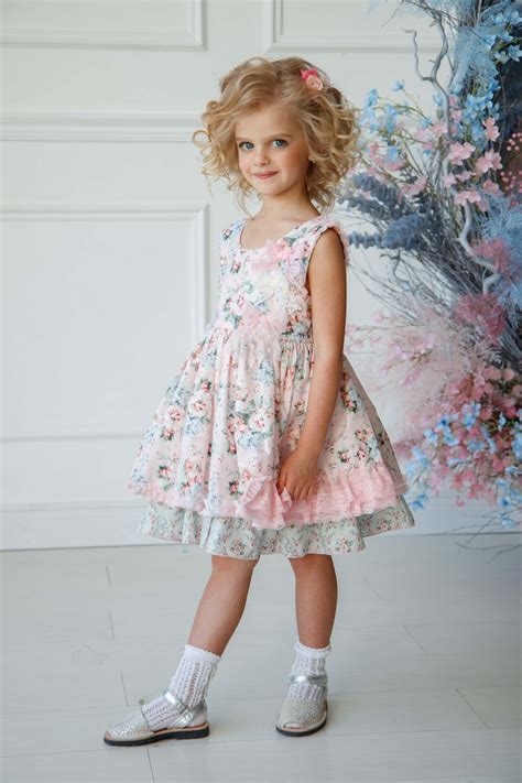Нежный сарафан в цветочек La Amapola в интернет магазине anjkids.ru
