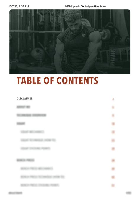 SOLUTION: Jeff nippard technique handbook - Studypool