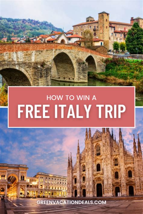 Win A Trip To Italy 2023 | Green Vacation Deals