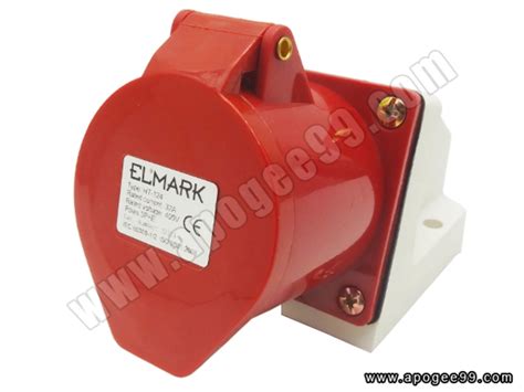 Неподвижен промишлен контакт трифазен 3P + E 32A 400V
