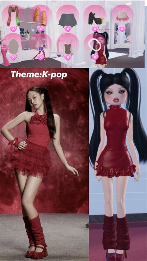Dti inspo!! Jennie Kim from black pink for kpop theme💋 | Kpop dress ...