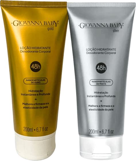 Kit Loção Hidratante Giovanna Baby Gold E Silver 200ml