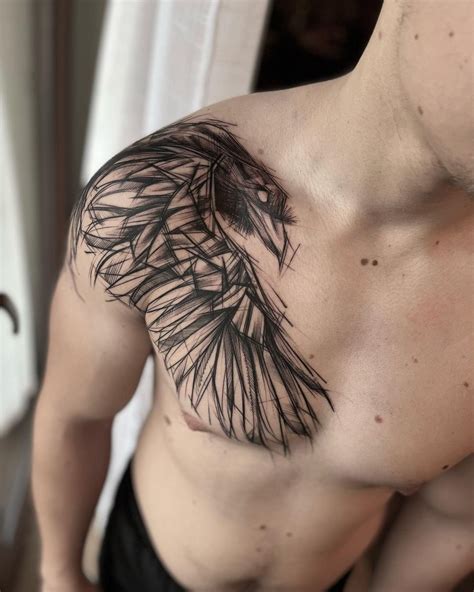 flying crow tattoos