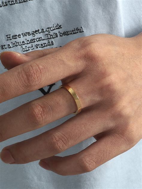 Men Metal Ring | Rings for men, Minimalist rings, Gold ring designs