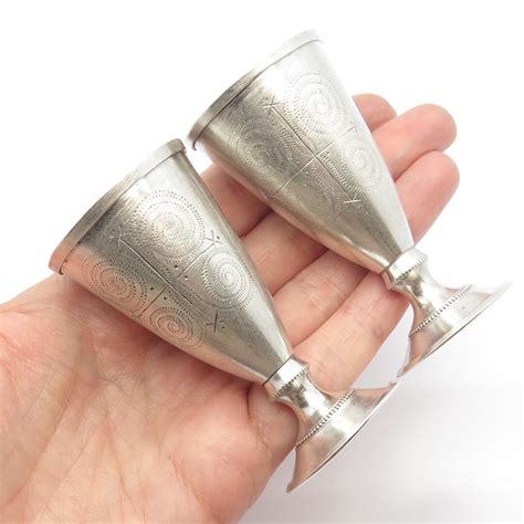 916 Silver Vintage Estonia Tallinn's Jewelry Factory Textured Set of 2 ...