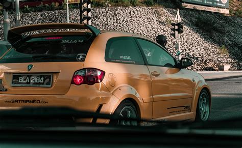 photo  orange  door hatchback  stock photo
