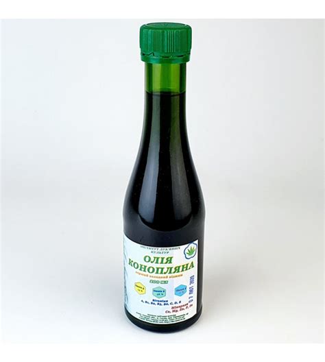 Конопляное масло (первый холодный отжим) 200ml купить в Украине ...