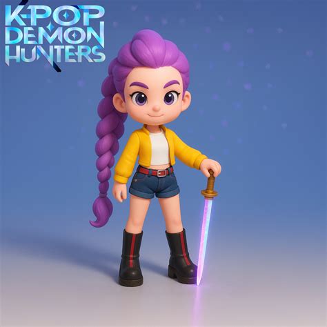 🏹 Rumi KPOP Demon Hunter STL – Chibi 3D Print Model・ STL File for 3D