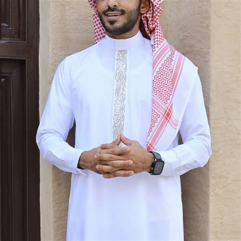 white collar thobe premium saudi style al aniq
