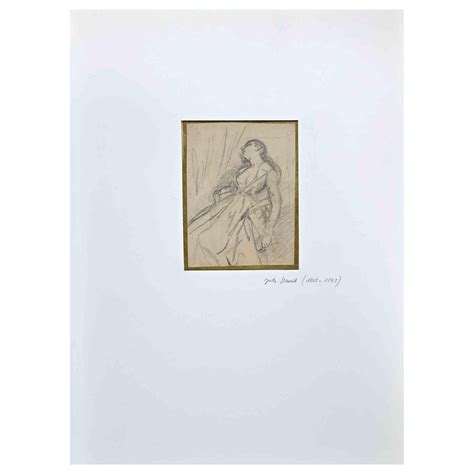 Jules David - Woman - Drawing by Jules David - 19th Century For Sale at