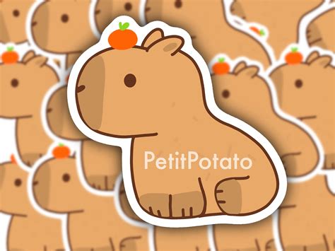 Capybara Sticker Waterproof Sticker Cute Capybara Sticker Cute Sticker ...