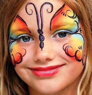 Kids Body Painting: Butterfly Face Kids Body Painting