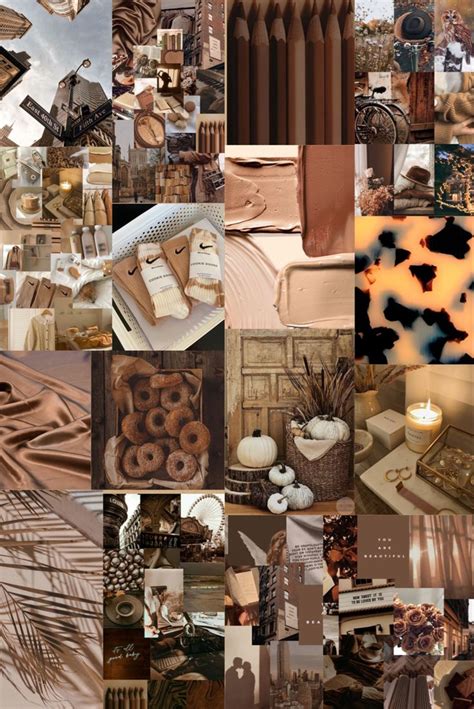 brown aesthetic collage wallpaper brown wallpaper aesthetic collage