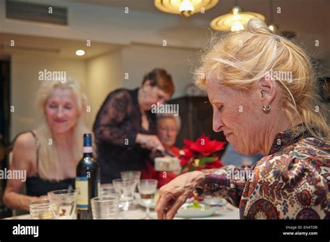 Group mature women party hi-res stock photography and images - Alamy