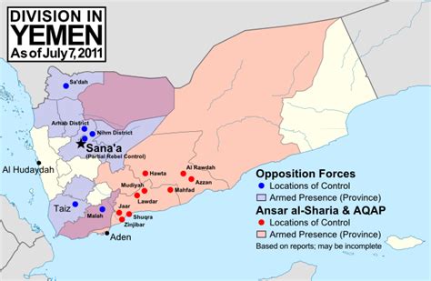 Yemen Fragments Under Uprising - Political Geography Now