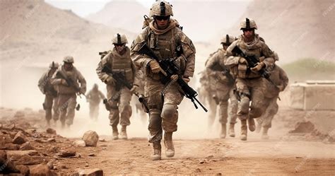 Premium Photo | War Concept Military fighting scene on war fog sky ...