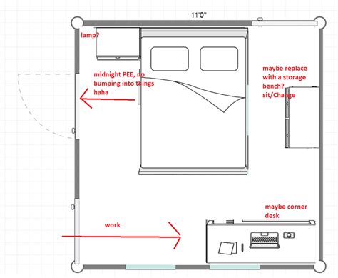 11x11 bedroom layout help : r/malelivingspace