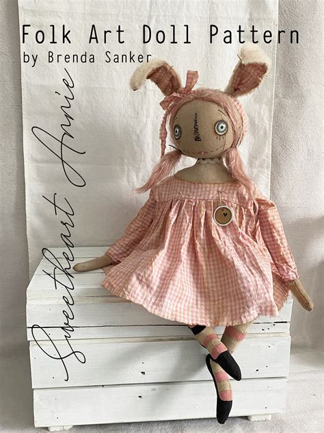 Bunny Rabbit Annie Epattern-primitive Cloth Doll Craft Digital Download