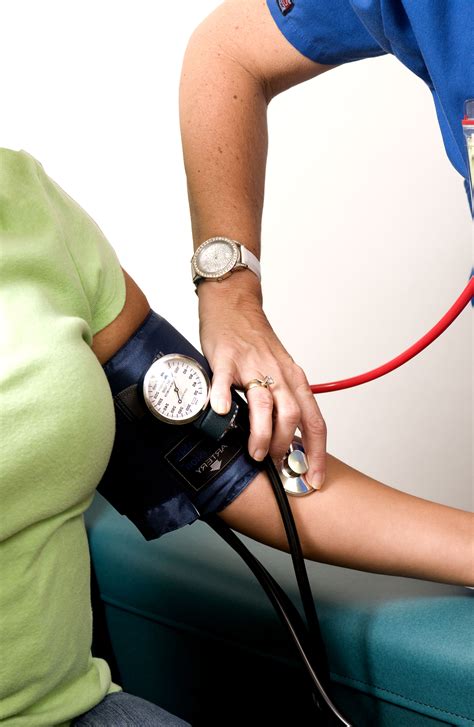 picture conducting blood pressure examination sphygmomanometer