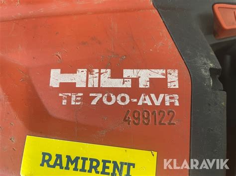 Mejselhammare Hilti TE700-AVR, Svalöv, Klaravik auktioner