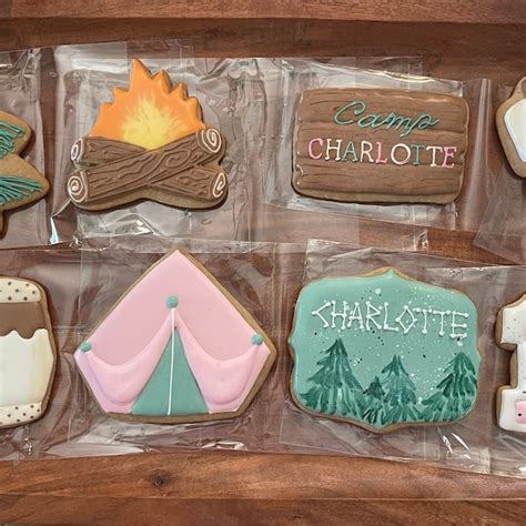 Camping Kids Birthday Theme Decorated Cookies, Woods | Wild Birthday