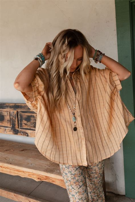 Easy Breeze Striped Top - Melon – Three Bird Nest