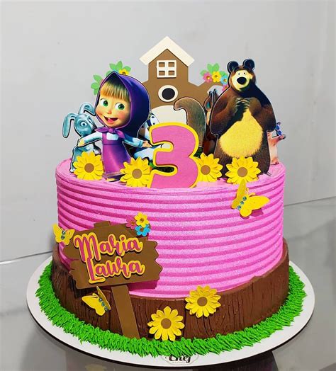 Bolo De Aniversário Masha Eo Urso