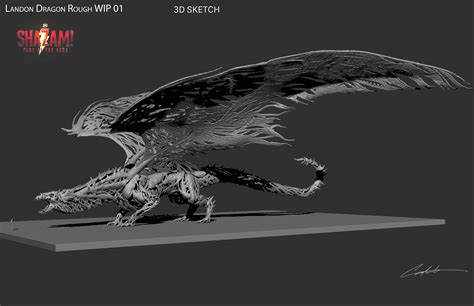 Constantine Sekeris - SHAZAM FURY OF THE GODS LANDON DRAGON EARLY DESIGN