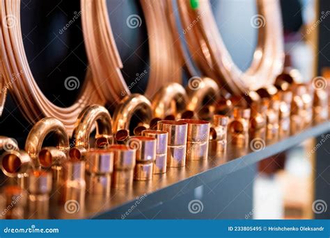 copper tubes copper corners  connections shallow depth  field