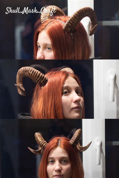 Рога на ободке, рога для фотосессий, рога барана, рога демона ...