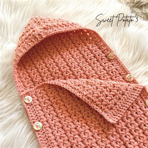 Cross My Heart Hooded Cocoon Crochet Pattern - Sweet Potato 3