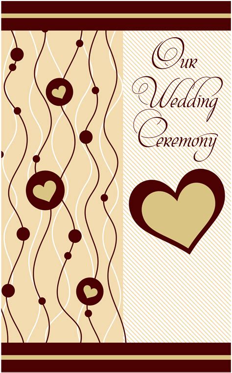 Wedding Program Cover Template 14C