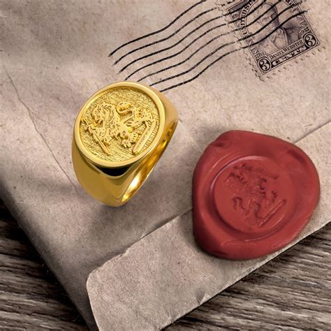Customized Wax Seal Family Signet Ring