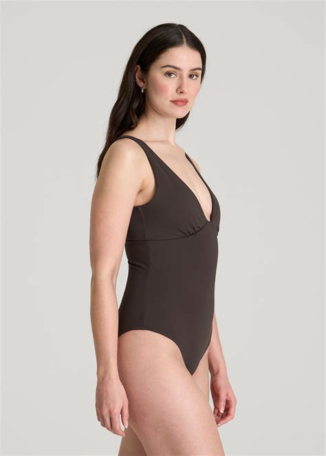 V-Neck One Piece Swimsuit for Tall Women | American Tall