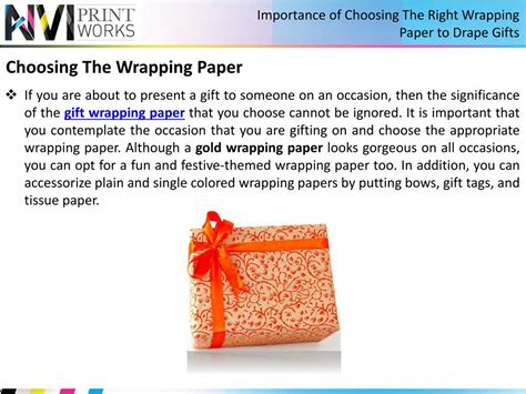 PPT - Importance of Choosing the Right Wrapping Paper to Drape Gifts