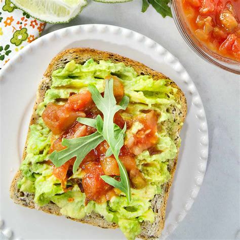 Smashed Avocado on Toast Topped with Salsa | Homemade & Yummy
