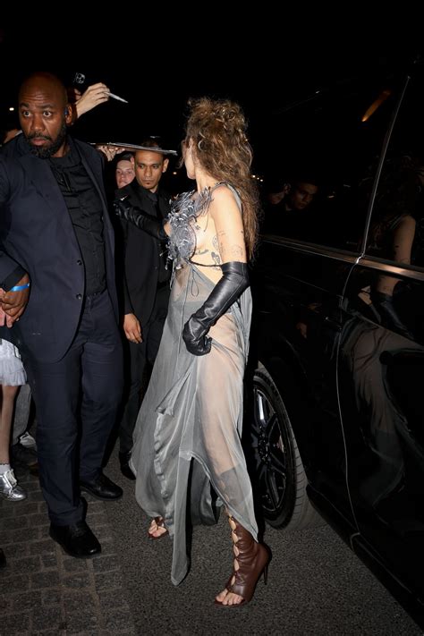 Miley Cyrus Sheer Dress Paris Booty Nip Slip - Hot Celebs Home