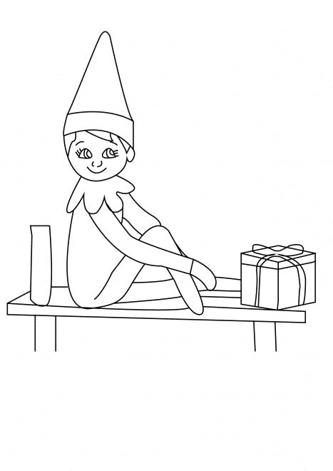 Free Printable Elf on The Shelf Coloring Pages - Tulamama