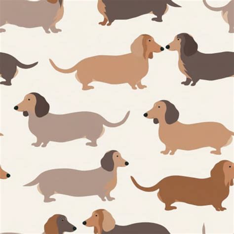 seamless pattern  colorful dachshund dogs patterns