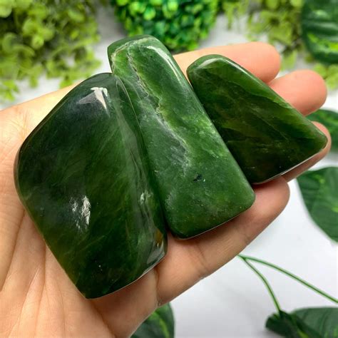 3 Pcs Beautiful Green Nephrite Jade, Nephrite Jade, Nephrite Display ...