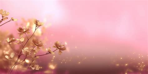 Premium AI Image | Beautiful abstract gold and pink misty morning photo ...