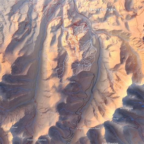 Winter Park Colorado Map Colorado Ski Resorts Map Poster Best Maps